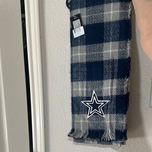 NFL Blue and Gray Plaid Scarf